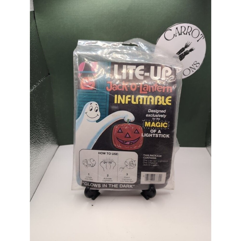 Vintage Lite-Up Jack-O-Lantern Inflatable with Lightstick
